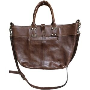 Patricia Nash‎ Analia Purse 100% Tan Leather Crossbody Tote Bag